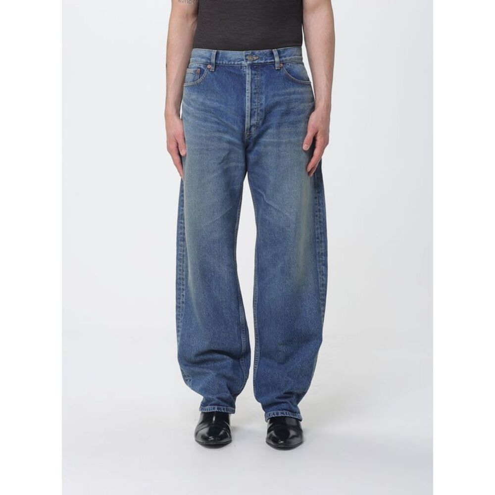 Saint Laurent Men Cotton Denim Baggy Jeans Saint Laurent